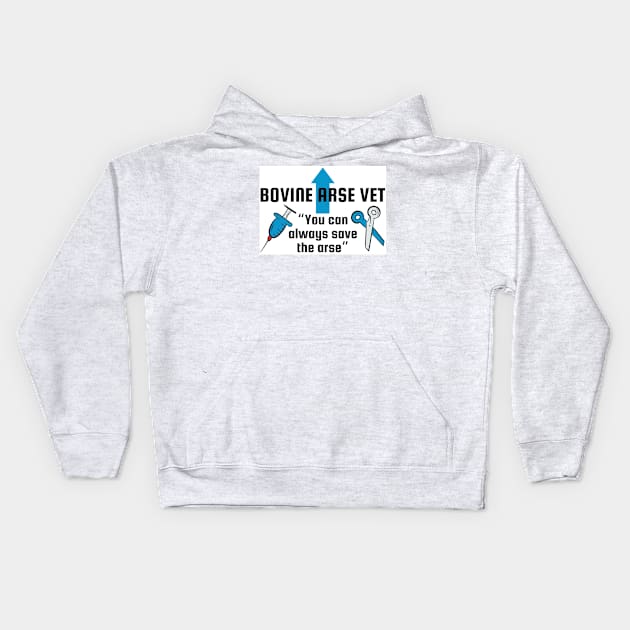 Bovine Arse Vet Beef and Dairy Network Kids Hoodie by mywanderings